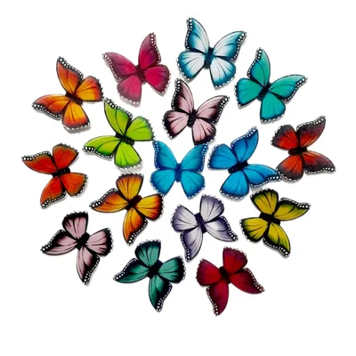 Бабочки для букетов, Бабочки для вырезания - купить с доставкой по выгодным  ценам в интернет-магазине OZON (1159686187)
