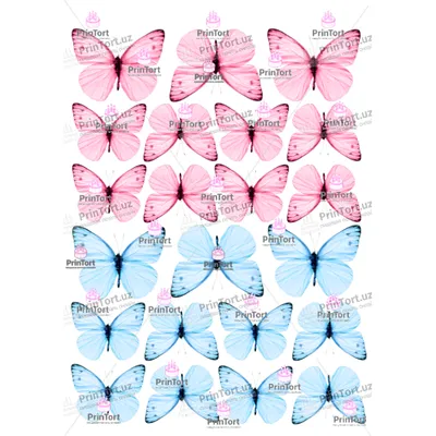 Съедобная печать \"Бабочки\" сахарная и вафельная бумага а4 (ID#1397412711),  цена: 75 ₴, купить на Prom.ua