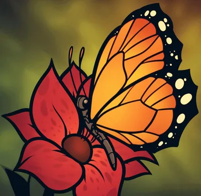 Обои на рабочий стол Бабочки летают над цветами, обои для рабочего стола,  скачать обои, обои бесплатно