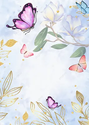 Бабочки на цветах