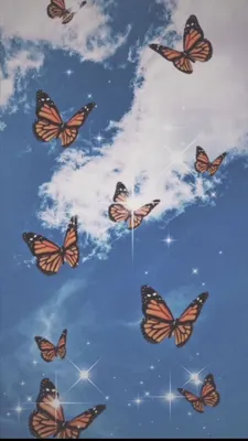 Неоновые бабочки на черном сплошном …» — создано в Шедевруме