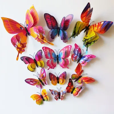 Фотообои Бабочки на стене №dec-2139 - цена, фото, отзывы | АВС-Decor