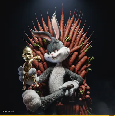 Kingdom Of Carrots / Bugs Bunny (Багз Банни) :: Looney Tunes :: Warner  Bros. Animation :: Майкл Джордан :: artist :: Gal Yosef :: 3d art (3d art,  3d арт, 3D art,
