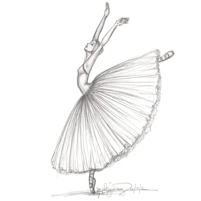 Балерина скетч карандаш - 34 фото