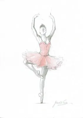 Балерина карандашом - 71 фото