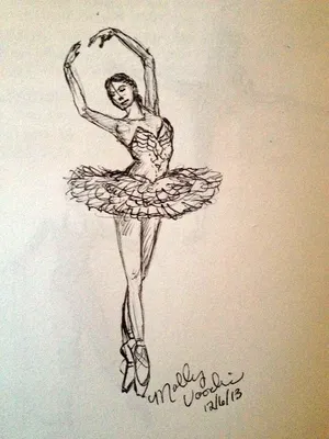 Балерина легко рисунок - 44 фото