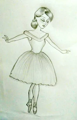 Рисунки балерин для срисовки (63 фото)