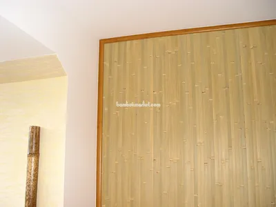 Бамбуковые обои бледно-зеленые 17 мм, ширина рулона 1,5 м Бамбуковые обои  бледно-зеленые 17 мм - Интернет магазин Моя ванна