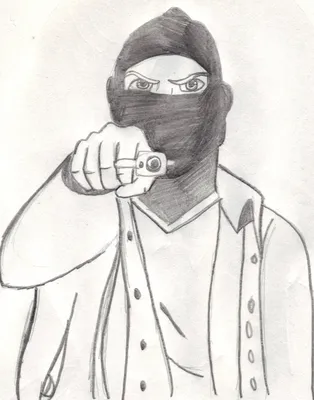 Силуэт капитулирующего бандита с ружьем на белом фоне :: Стоковая  фотография :: Pixel-Shot Studio