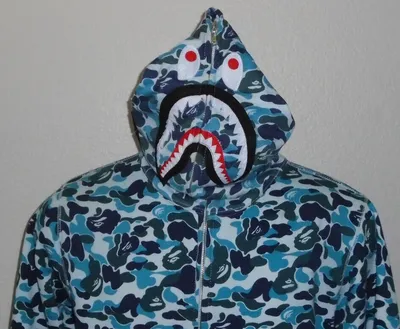 A Bathing Ape BAPE WGM Blue Camo Full Zip Hoodie Sweatshirt Women 2XL | eBay