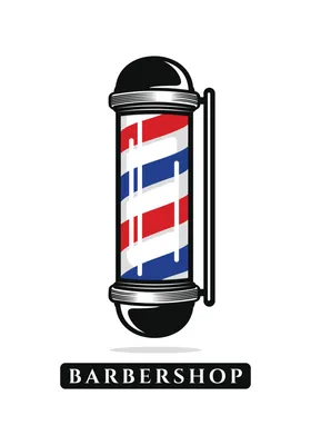 Barber pole, barbershop logo design vector 21995473 Vector Art at Vecteezy