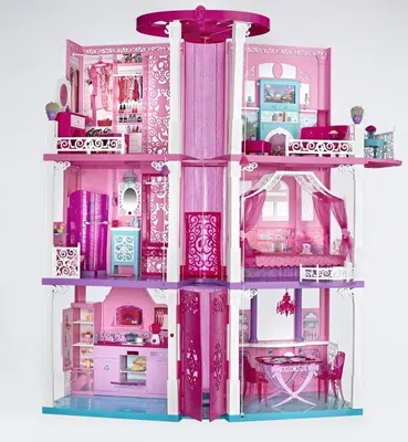 Купить Mattel Barbie Traumhaus mit Zubehor, Маттел Барби Трехэтажный Дом  мечты с аксессуарами, 110 см х 105 см в интернет-магазине Diskontshop.eu  Германия всего за 47 269 руб. в