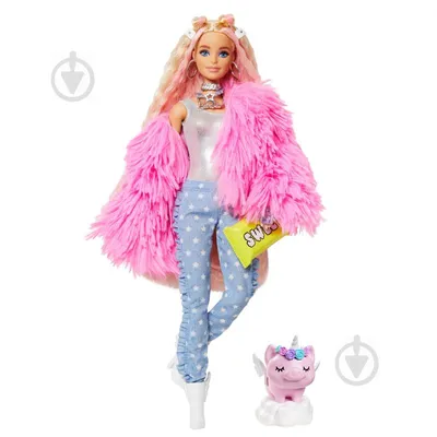 ᐉ Кукла Barbie Экстра в розовой пушистой шубке GRN28 • Купить в Киеве,  Украине • Лучшая цена в Эпицентр