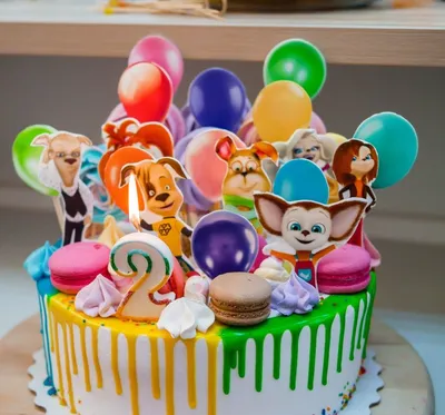 Барбоскины, яркий тортик | Торт на день рождения, Торт для девочки,  Тематические торты