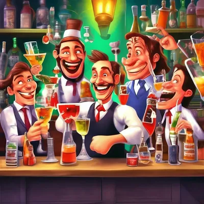 Смешная картинка про бармена. Смешные…» — создано в Шедевруме