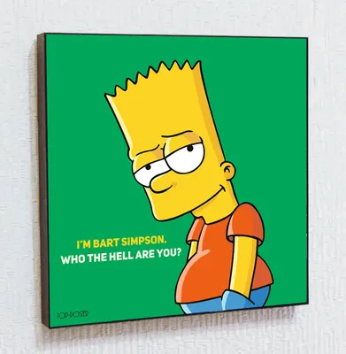Купить картину Барт Симпсон в стиле ПОП АРТ постер