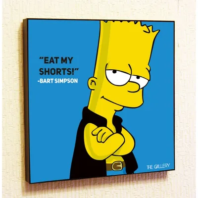 Купить картину постер поп-арт Барт Симпсон