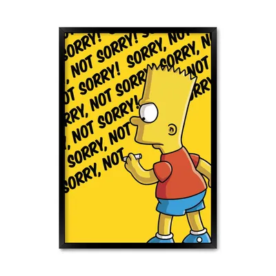 Картина Барт Симпсон с рогаткой