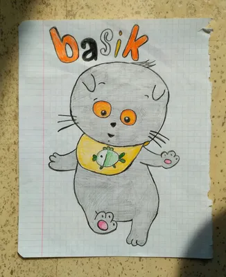 Как нарисовать кота басика - 35 фото