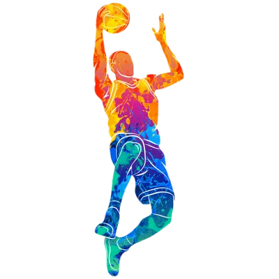 Фотообои Арт. 922В - Баскетбол в ярких красках