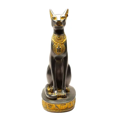 Bastet with red dress – Resonating Crystal Creations