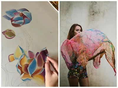 Батик: техника росписи на ткани — BurdaStyle.ru