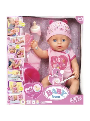 Кукла Baby Born Беби Борн девочка 43 см Soft Touch Copper Kids 16903341  купить в интернет-магазине Wildberries