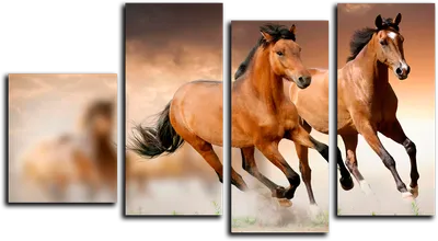 Предпросмотр схемы вышивки «бегущие лошади» (№781263) - Вышивка крестом