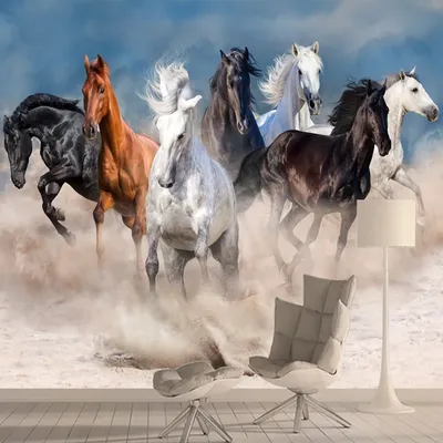 Бесплатное изображение: Эскизная иллюстрация бегущих лошадей, рисующая  художественное произведение