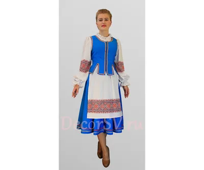 Белорусский национальный костюм: блуза, жилетка, юбка, фартук – купить  оптом и в розницу с доставкой по Москве и России. Фото, цена, отзывы!  (Артикул: ТКР-13 )