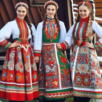 Белорусские народные костюмы: узоры из красок и вышивок» — создано в  Шедевруме