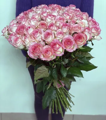 Almaflowers.kz | Букет из 51 белой голландской розы - купить в Алматы по  лучшей цене с доставкой