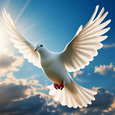 Белый голубь с чубчиком. Stock Photo | Adobe Stock