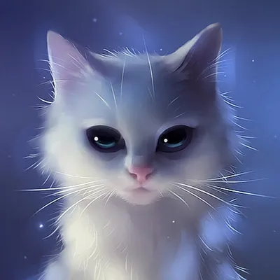 Белый кот символизирует серебряную луну, заглядывающую в углы и расчищающую  небо для нового дня\"