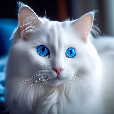 Лохматый белый кот бежит по белому…» — создано в Шедевруме