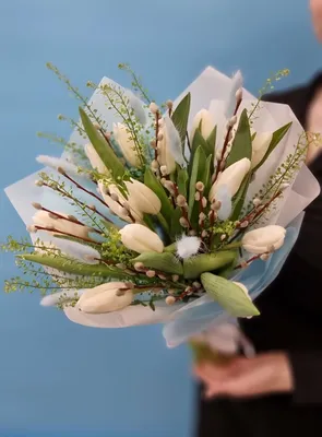 Букет из 5 белых тюльпанов купить в Москве по цене 2390₽ | Арт. 104-816