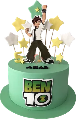 Картинка для торта \"Бен Тен (Ben 10)\" - PT102341 печать на сахарной пищевой  бумаге
