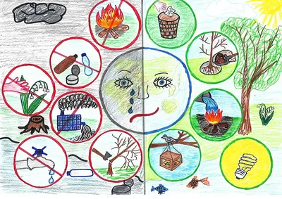 Красивый рисунок на тему \"Берегите природу\" | Проекты детского творчества,  Бумажные бабочки, Осенние поделки