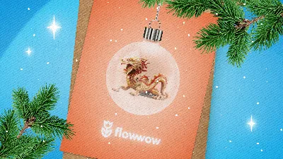 Открытка новогодняя бесплатно на Flowwow