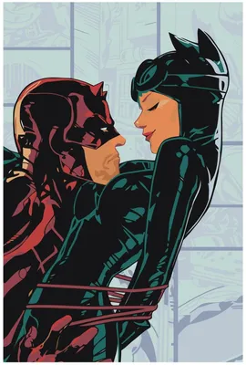 Картина по номерам \"Бэтмен и женщина-кошка\"