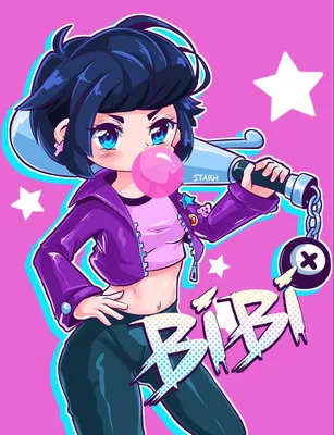 Bibi brawl stars fanart | Disegni semplici, Immagini, Disegni di anime