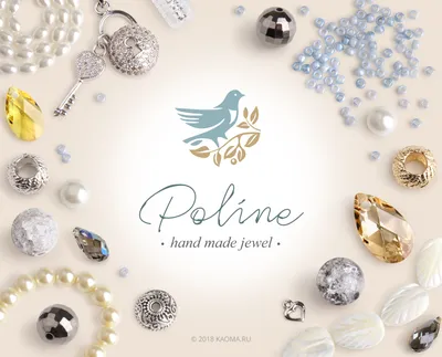 Логотип, фирменный стиль и бренд для бижутерии и аксессуаров Poline Jewel