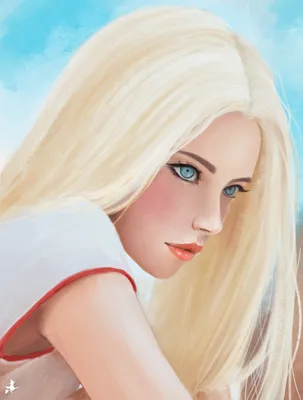 Девушка блондинка с голубыми глазами - 70 фото