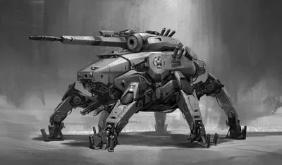 Боевые роботы: от танков до самоходных гаубиц» — создано в Шедевруме