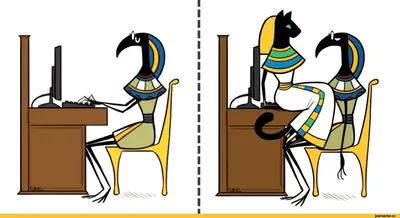 Иллюстрация Тот - древнеегипетский бог мудрости (2007) в стиле