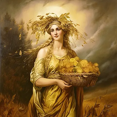 Осень - Богиня Деметра - Aleksandr Ivanov | TouchofArt