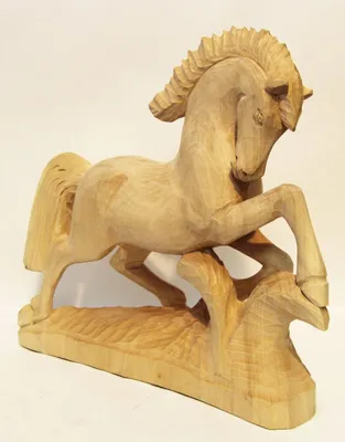 Купить богородскую резную статуэтку Конь. Оригинальный подарок! Оперативная  доставка!