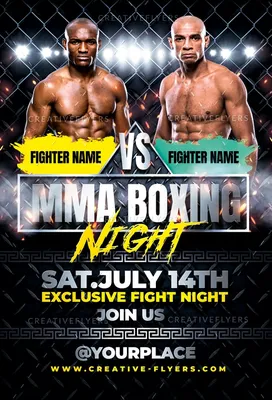 Free MMA Boxing Fight Flyer Template - Free Sport Flyer PSD