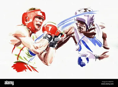 Простой Цветной Рисунок Мужчины Бокс — стоковая векторная графика и другие  изображения на тему Бокс - спорт - Бокс - спорт, Векторная графика,  Взрослый - iStock