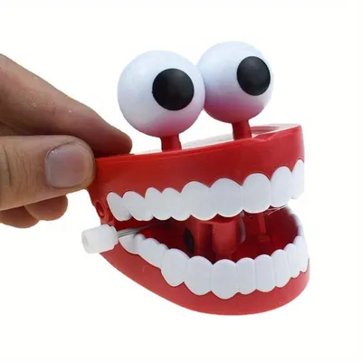 1 шт., верхняя цепочка, забавные большие зубы, заводные зубы, креативные  новые странные хитрые украшения для рабочего стола, игрушки, Рождественский  подарок – лучшие товары в онлайн-магазине Джум Гик